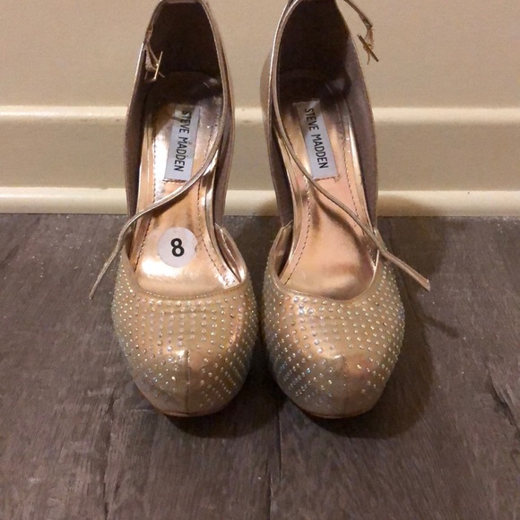 Champagne gold rhinestone pumps - Picture 2 of 6